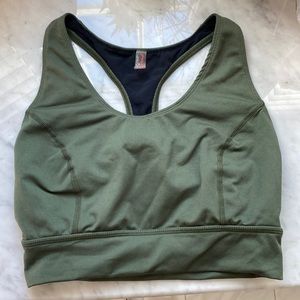free people movement synergy army green top, size xs